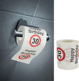 Sada 4ks toaletních papírů "Happy 40th birthday" │40th birthday 24 metrů 2-látky 180Gr/Qm │ Toaletní papír motiv toaletní papír (4 X toaletní papír 40)