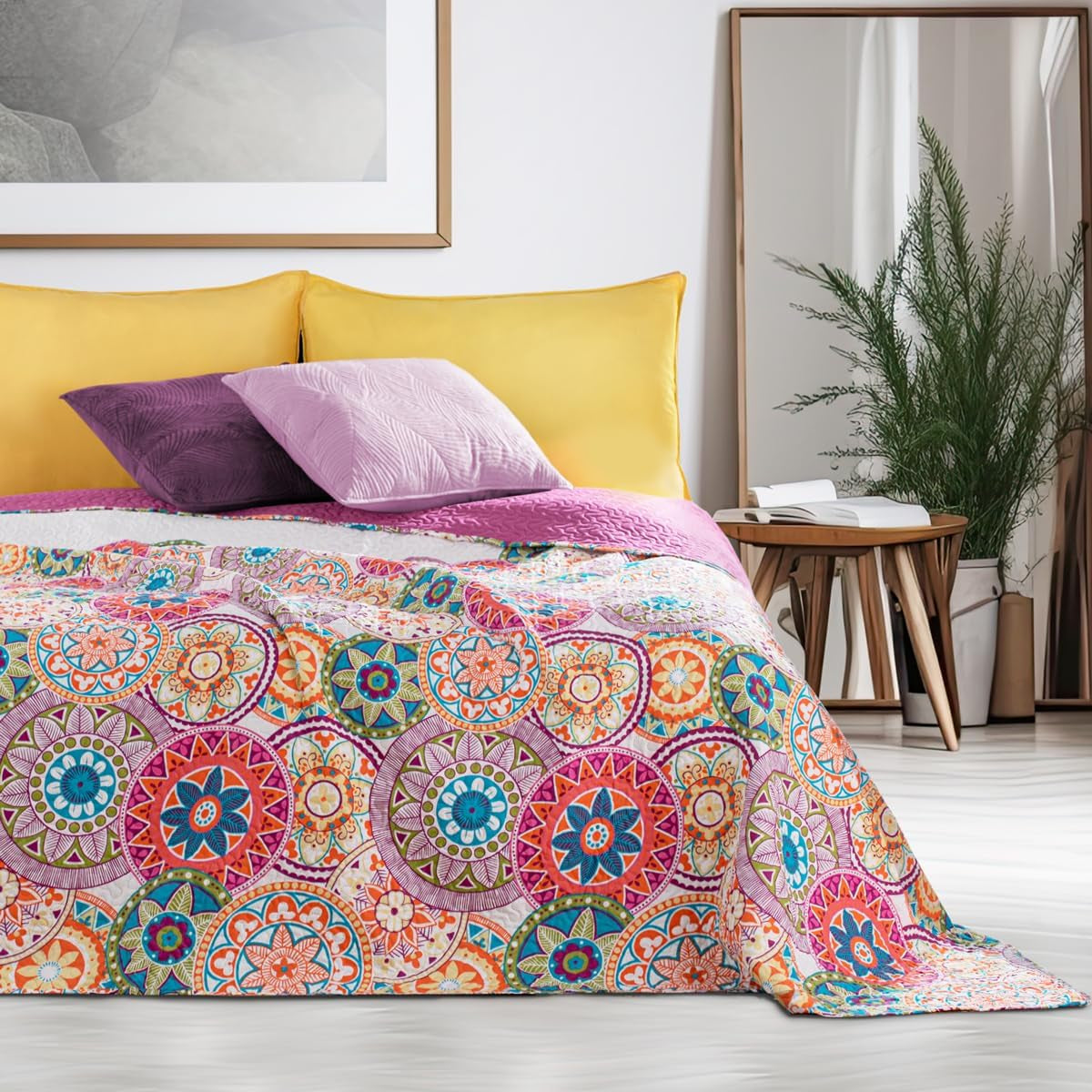 Decoking 12222 Přehoz na postel 200X220 Cm Růžová Fialová Bílá Antracitová Přehoz na postel Dvě strany Barevná Růžová Bílá Fialová Prošívání Bibi Postele a přikrývky Besuche den DecoKing-Store