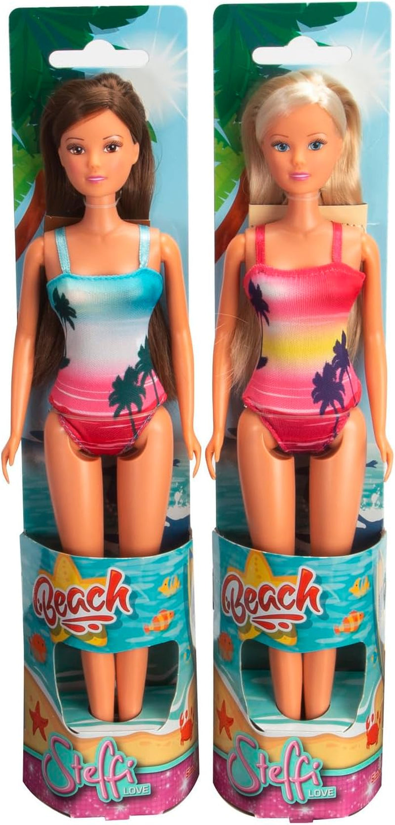Simba Steffi Love Beach Assorted 2 způsoby, bude odeslána pouze jedna položka Plavky Panenka Hrací panenka 29 cm Věk 3+