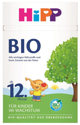 HiPP organické růstové mléko (4 x 600 g) po 12 měsících s vápníkem, železem, vitamínem C a D pro rostoucí batolata, nejlepší bio kvalita