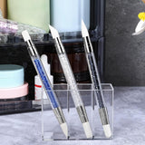 3 Stück Nagel Pinsel Silikon, Nagelkunst Skulptur Stift, Doppel Köpfe DIY Maniküre Werkzeug, Strassstein Picker, Gel Schnitzen Pinsel Für Design, Tvarování Kresba Carving Nagelfolie