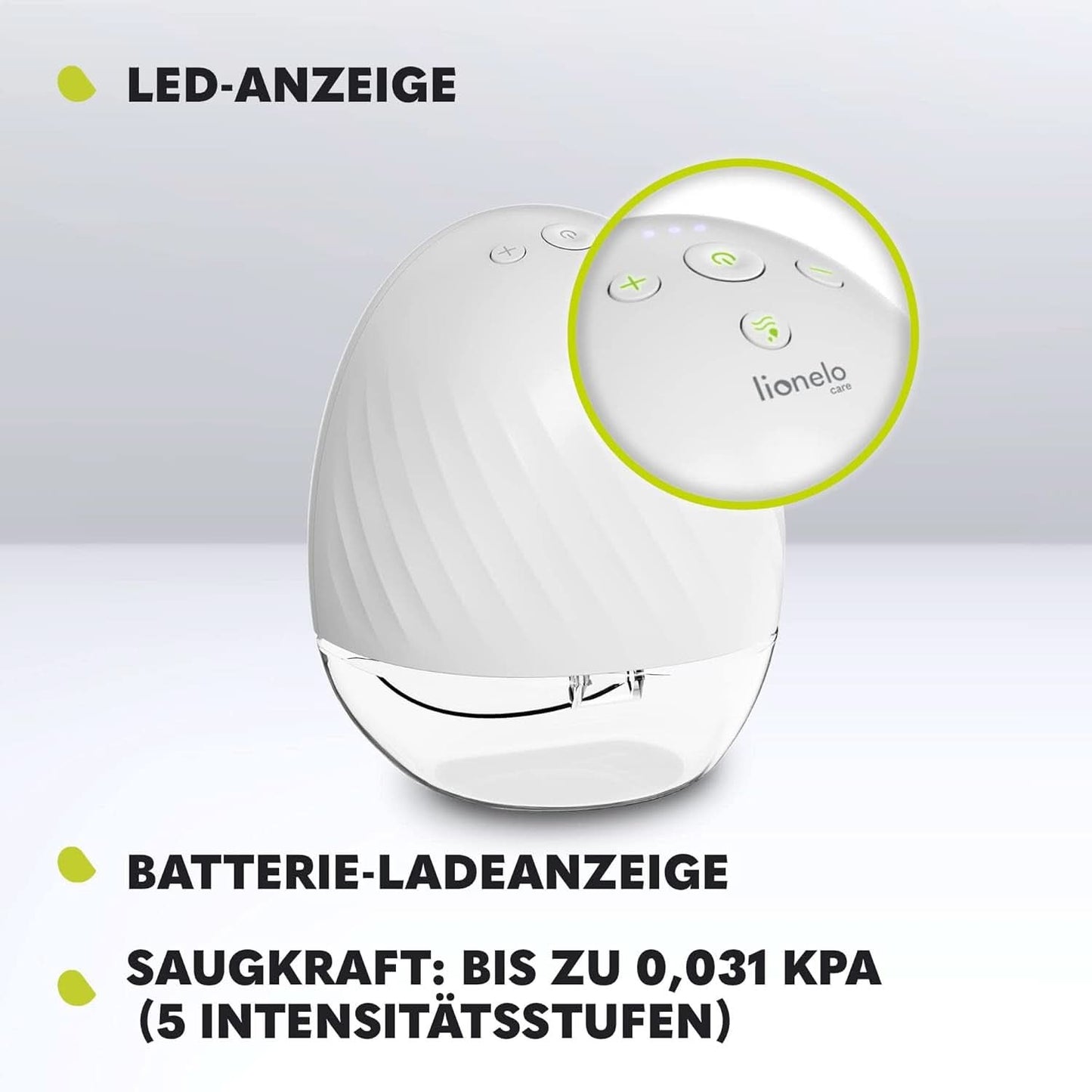 Elektrická odsávačka mléka LIONELO Fidi Free 2, masážní režim, 5 stupňů intenzity Příslušenství Jídlo a kojení Bebe Naty Shop