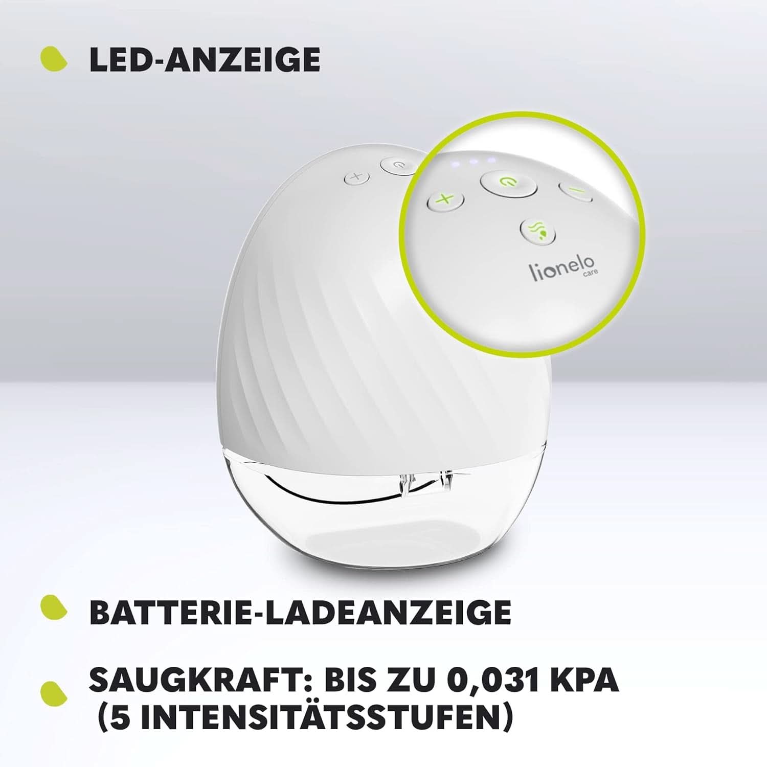 Elektrická odsávačka mléka LIONELO Fidi Free 2, masážní režim, 5 stupňů intenzity Příslušenství Jídlo a kojení Bebe Naty Shop