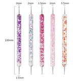 31 Stück Professionelle Nagel Pinsel Set, Nagelpinsel s dvojitým zakončením, Pinsel Für Gelnägel, Akrylové pero na zdobení nehtů, Nail Art Dotting Tools, Nail Brush Für DIY Nagelkunst Salon Design