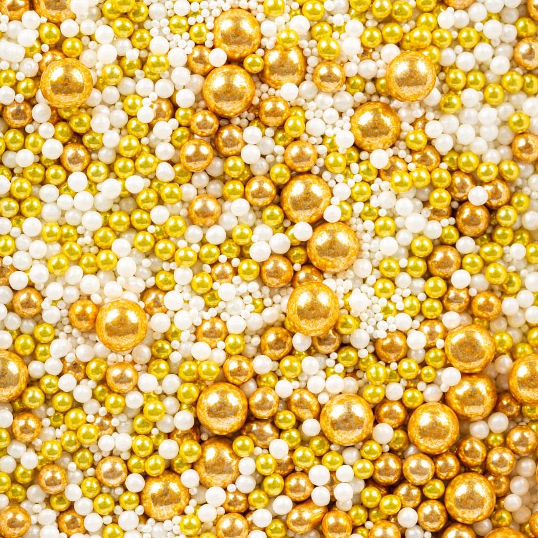 Super Streusel Gold Glimmer s vánoční tématikou, 180 gramů Sprinkles Naty Shop 180 gramů