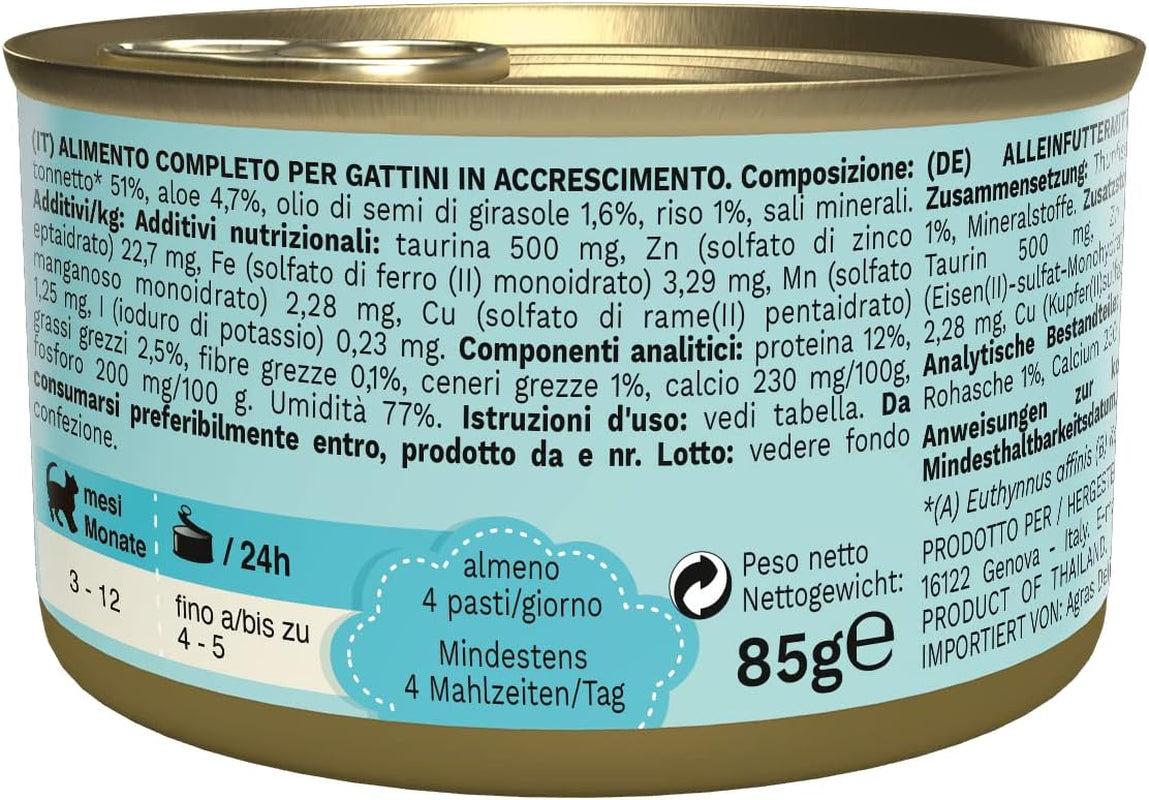 Mokré krmivo pro kočky Cat Jelly Kitten Tuňák s Aloe Vera, želé, 24 krabiček x 85 g