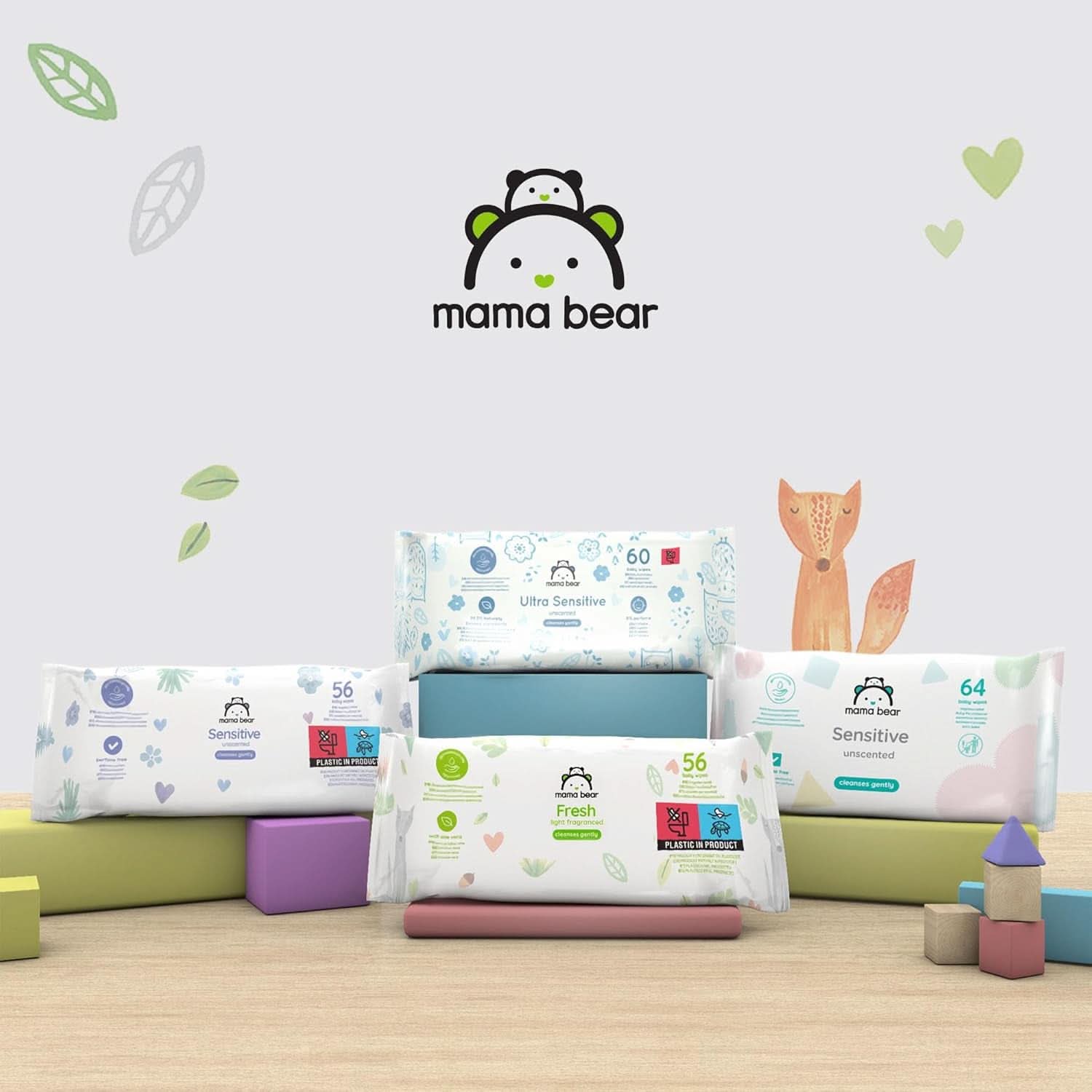 Čerstvé dětské ubrousky s Aloe Vera Mama Bear Naty Shop