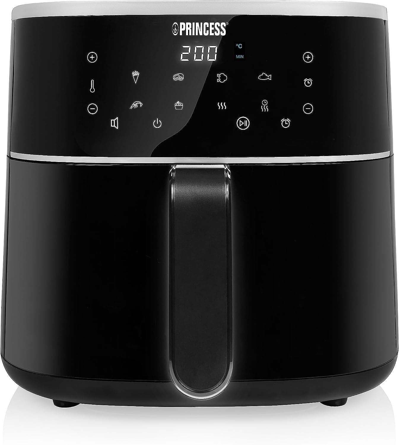 Digitální horkovzdušná fritéza Princess - Variabilní objem mísy - maximálně 8 litrů - 6 přednastavených programů Spotřebiče Naty Shop 6 litrů