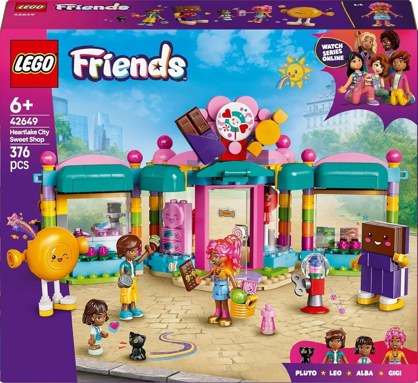 Hrací sada LEGO Friends Heartlake City Shop pro dívky ve věku 6+ RPG se 2 mini-panenkami, mikropanenkou a hračkou pro kočky 42649 Stavebnice Besuche den LEGO-Store