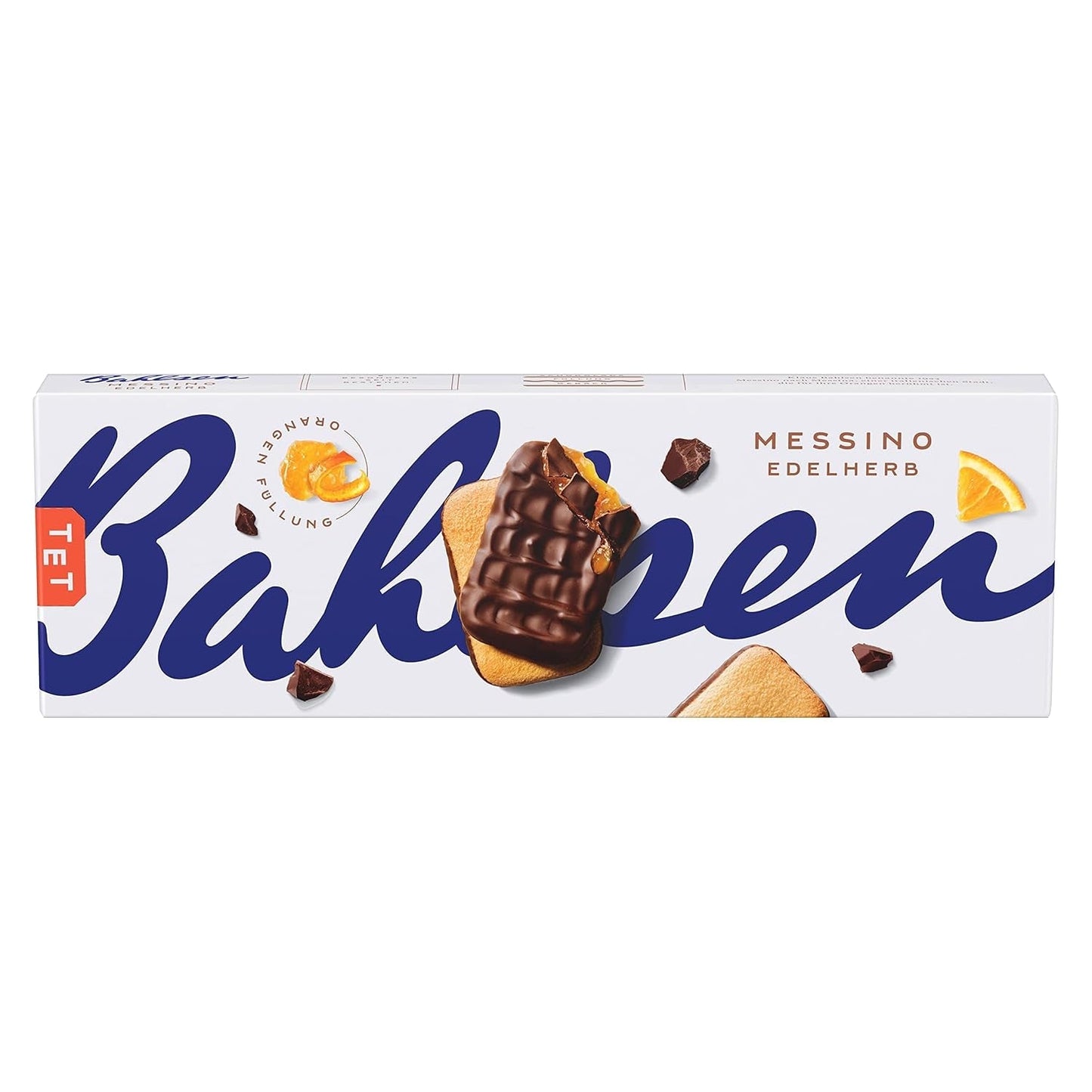 Bahlsen Messino Edelherb - Balení 4 ks - Edelherb Čokoládová pomerančová náplň Nadýchané těsto (1 x 125 g)