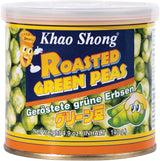 Khao Shong smažený zelený hrášek s wasabi, křupavý hrášek v pikantním těstíčku, nízkotučná alternativa k ořechům, středně pikantní, 1 plechovka 140 g | 140 g (1 balení)