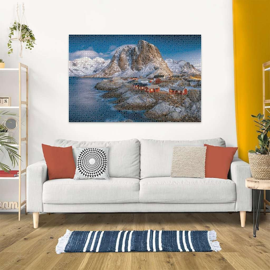 Ravensburger Puzzle 17081 - Hamnoy, Lofoty - 3000 dílkové puzzle pro dospělé a děti od 14 let, Norsko puzzle na šířku Puzzle Naty Shop