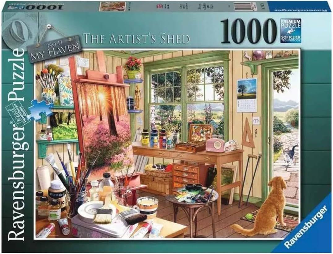 Ravensburger Puzzle 1000 dílků - Můj úkryt: umělcova kůlna Puzzle Naty Shop Nový design