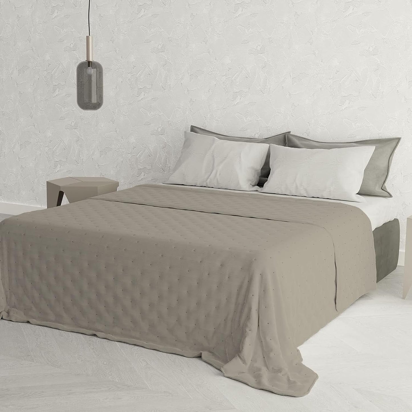 Italské povlečení letní přikrývka CHIC, mikrovlákno, DOUBLE 250X250Cm, hnědá Přikrývky a přikrývky Naty Shop