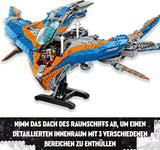 LEGO Marvel Guardians of the Galaxy: Model stavby vesmírné lodi Milano se 4 minifigurkami superhrdinů Avengers Leták pro vesmírná dobrodružství Dárek pro chlapce a dívky 76286 Stavebnice Beuche den LEGO-Store