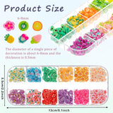 1000 Stk Nagel Obst Scheiben, Nagelkunst Fruchtscheiben Charms Roztomilé Obst-Blumen Charms Mix Set Mini 3D Obstscheibe Nail Art Zum Nagelkunst Handy Deko DIY Schleimbasteln Ornament Scrapbooking