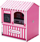 Teamson Kids - Domeček pro panenky Dreamland City Café 30 cm - růžová/bílá/černá