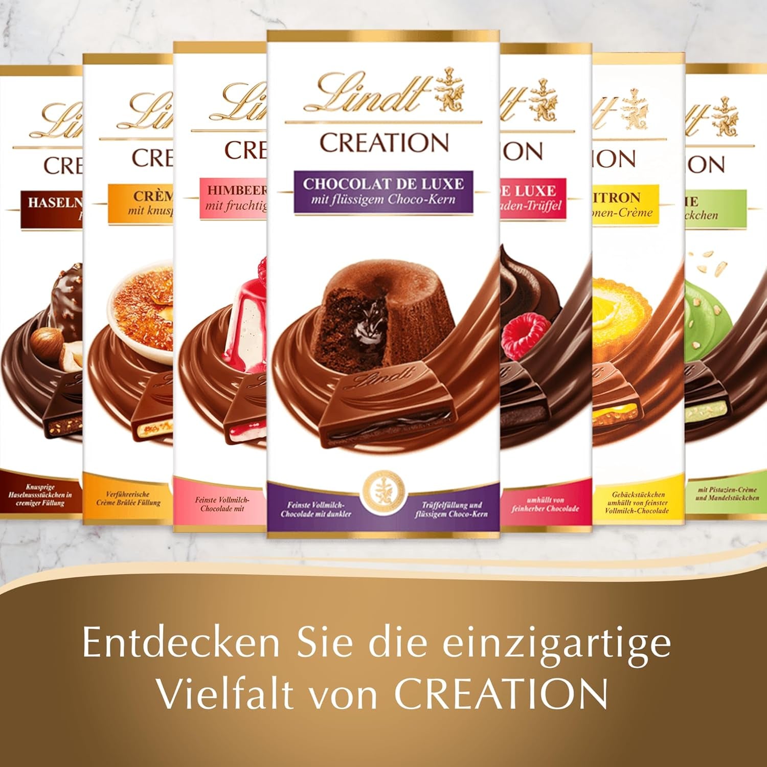 Lindt Chocolate Creation Malinová Panna Cotta, Čokoládový dárek, Čokoládová tyčinka, 150g (balení 5 ks)