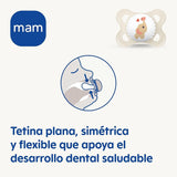 Dudlík MAM Clip It! Broach & Original S226 Skinsoft™ silikon, ultra měkký, pro děti od 0 a více měsíců