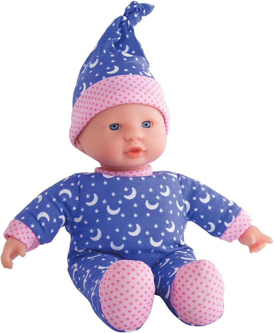 Simba 105010010 - Panenka Laura Little Star Soft Body ve sladkých šatech a klobouku s třpytivými měsíci a hvězdami Panenka 20 cm Zářící ve tmě na 12 měsíců + Modré panenky Naty Shop