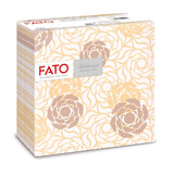 Fato - Suché papírové ubrousky, vzduchem kladené, textilní efekt, balení 50 ks ubrousků, 40X40 složené na 4 formáty, dekor Tropicana