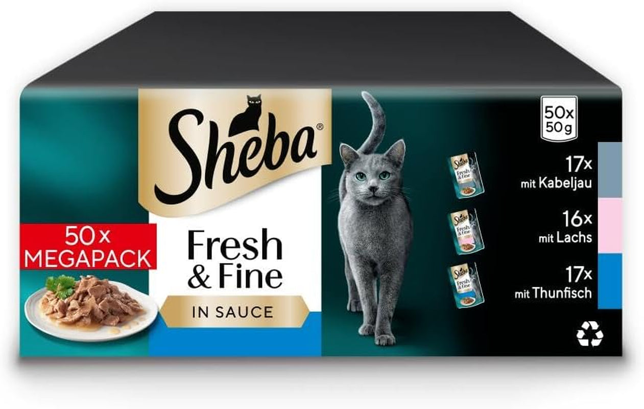 Sheba CATCARE sáček Wet Fresh & FINE (ryby) kousky v omáčce Dospělý 50 g Vícebalení Standard