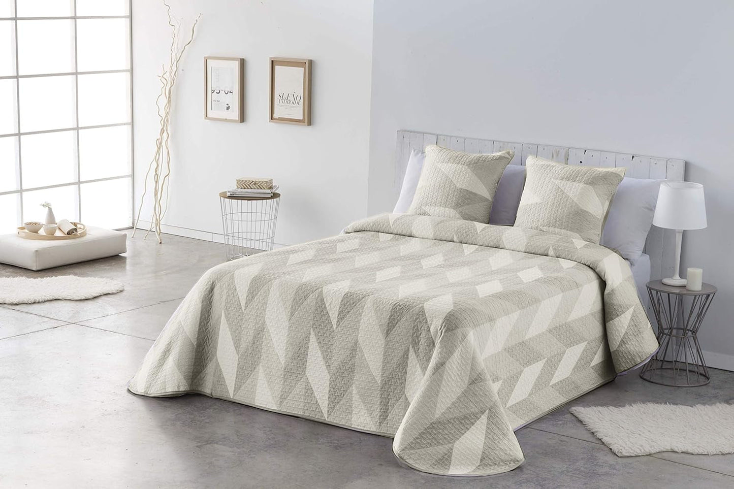 VIALMAN Sofia 30 Bouti Lehká přikrývka na manželskou postel | rozměr přikrývky 250 X 270 cm, šedá Přikrývky a přikrývky Naty Shop Béžová 180 X 190 Cm