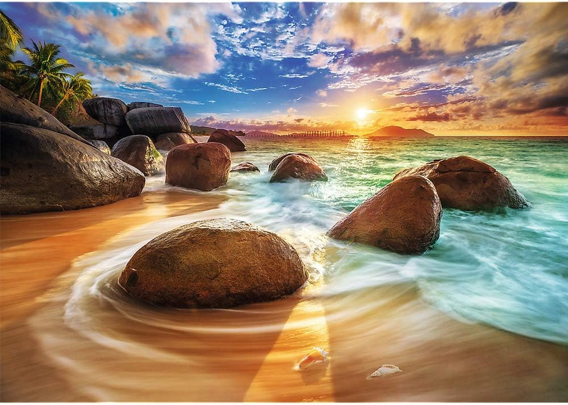 Trefl TR10461 Samudra Beach, Indie 1000 dílků prémiové kvality pro dospělé a děti 12+ puzzle, barevné puzzle Naty Shop