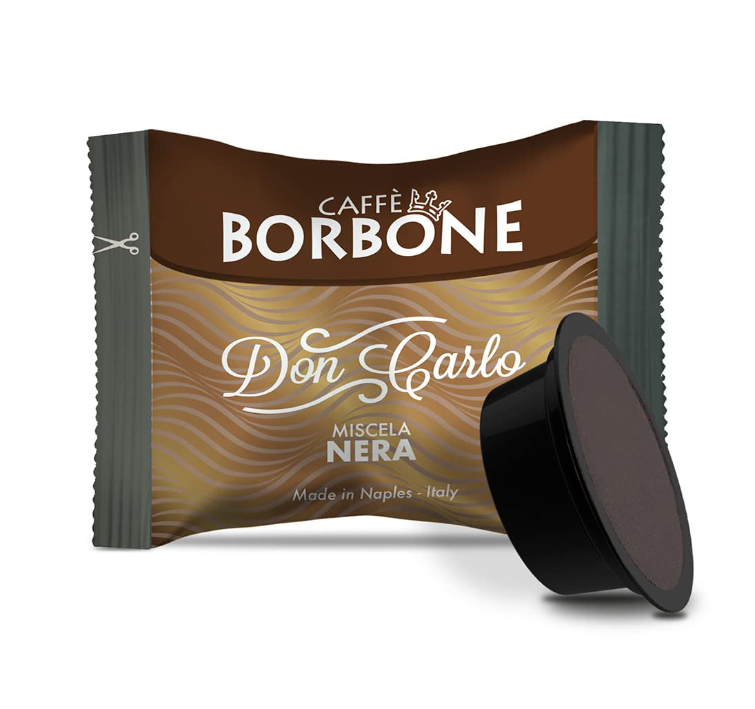 Caffè Borbone Don Carlo, Schwarze Kaffeemischung - 50 Kapseln - Kompatibilní s Lavazza®* A Modo Mio®* Haushalts-Espressomaschinen
