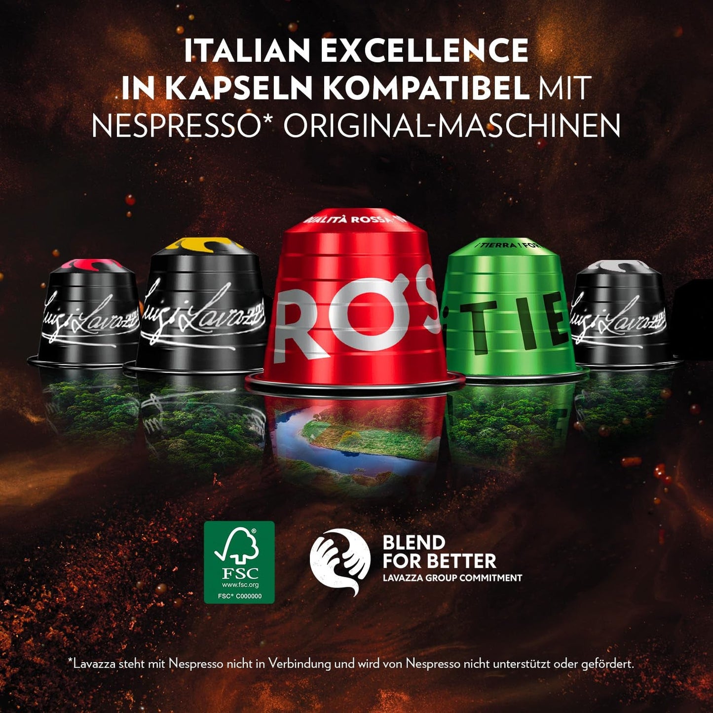 Lavazza Qualità Oro, Arabica-Bohnen s ovocně-květinovou příchutí, 10 kapslí, kompatibilní s Nespresso