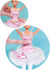 Simba 105733603 - Steffi Love Dancing Ballerina, Steffi jako panenka balerína se zvířecím kamarádem a otočnou sukní, hrací panenka 29 cm, od 3 let