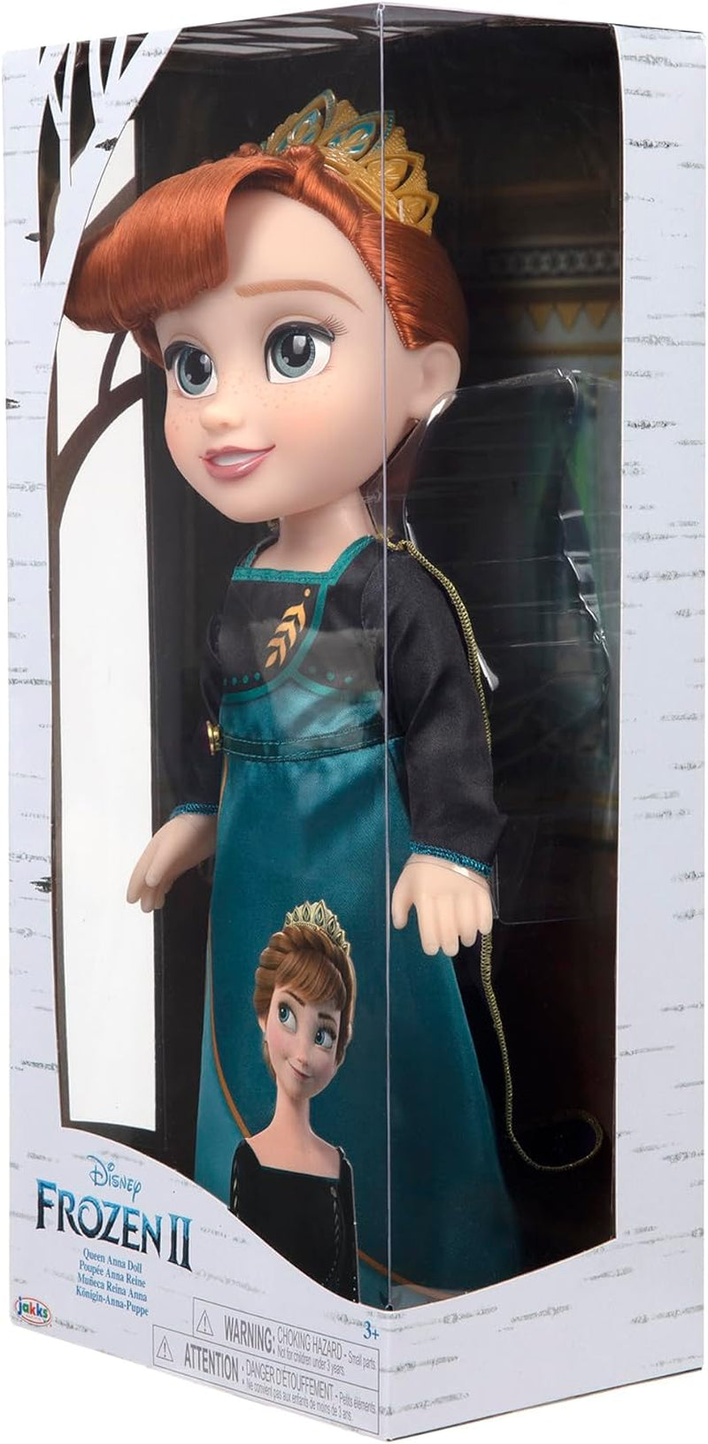 Disney Frozen 2 Anna Doll – 35 cm vysoká polohovatelná panenka v ikonických módních šatech s erbem Arendelle a diadémem pro větší zábavu, pro dívky od 3 let.