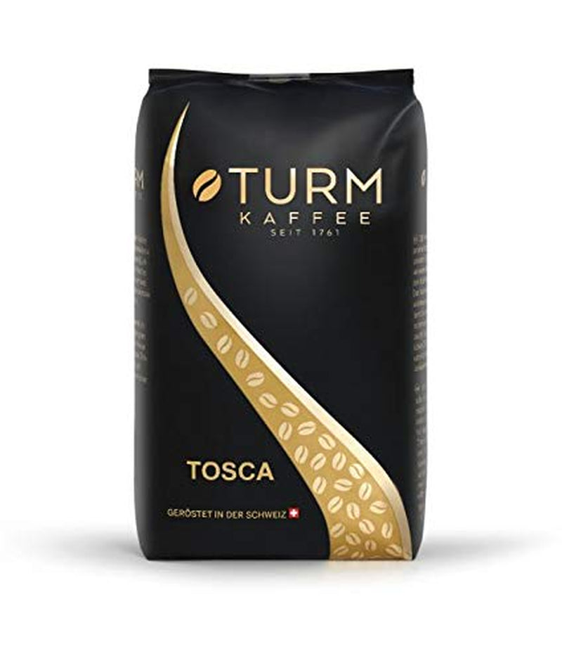 Tosca 1000g | Prémiová švýcarská kávová zrna pro espresso a cappuccino | silná směs Arabiky a Robusty s ořechovými a toastovými tóny | káva espresso s plným tělem | smažené ve Švýcarsku
