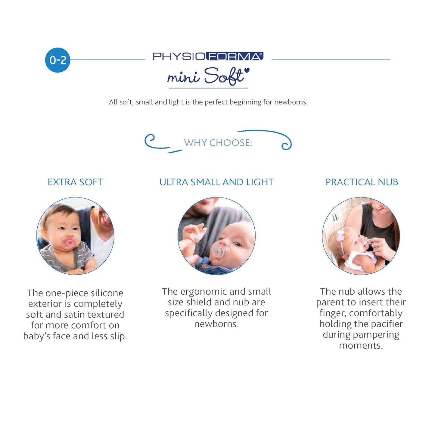PHYSIOFORMA MINI MĚKKÁ SUSPENZE PRO ČIŠTĚNÍ, SVĚTLÁ, 2-6M, 100% SILIKON, 2 KS