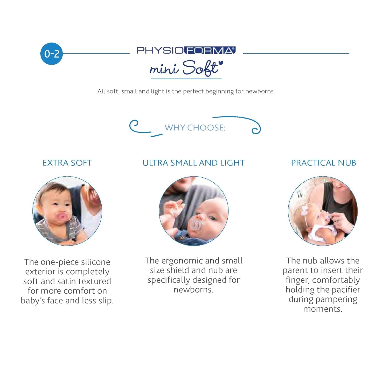 PHYSIOFORMA MINI MĚKKÁ SUSPENZE PRO ČIŠTĚNÍ, SVĚTLÁ, 2-6M, 100% SILIKON, 2 KS
