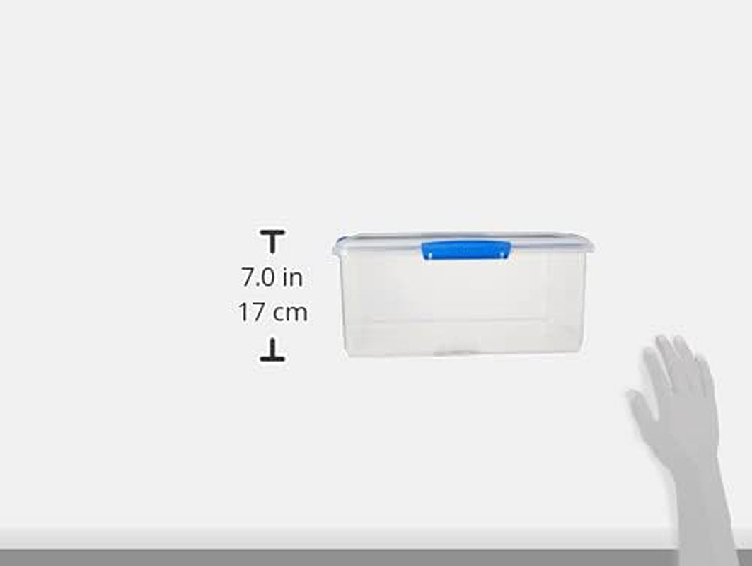 Dóza na skladování potravin KLIP IT System | 9,67 l | stohovatelná a vzduchotěsná skladovací dóza s víkem, vhodná do chladničky/mrazáku | Plast bez BPA | modré klipy | 1 kus (balení 4 ks) Naty Shop boxy na skladování potravin