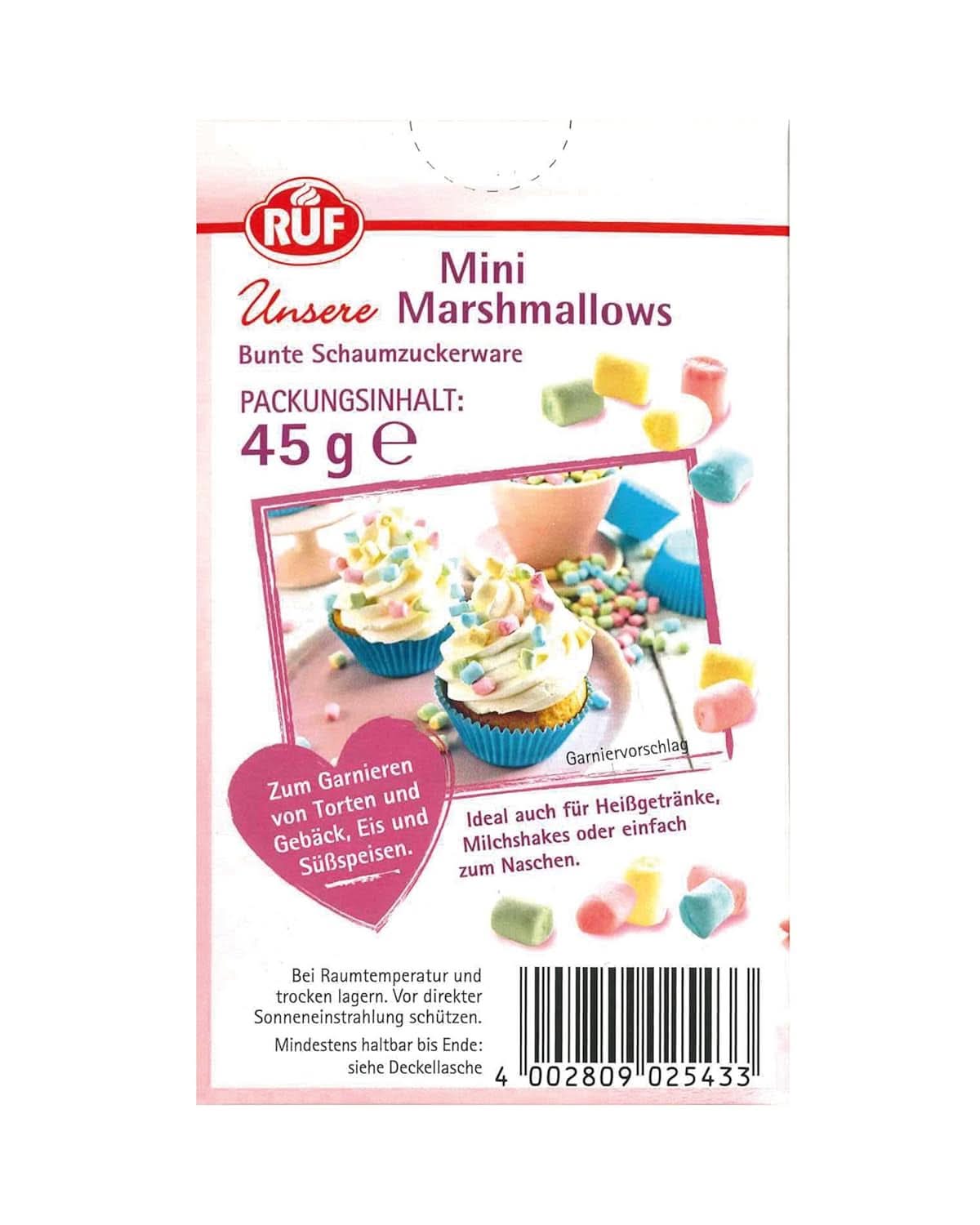 RUF Mini Marshmallows, pastelové barvy, 45 gramů Naty Shop