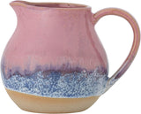 Kameninový hrnek na mléko Bloomingville Paula - dekorativní design, ideální na snídaňový stůl, s přírodní texturou, 435 ml (růžový)