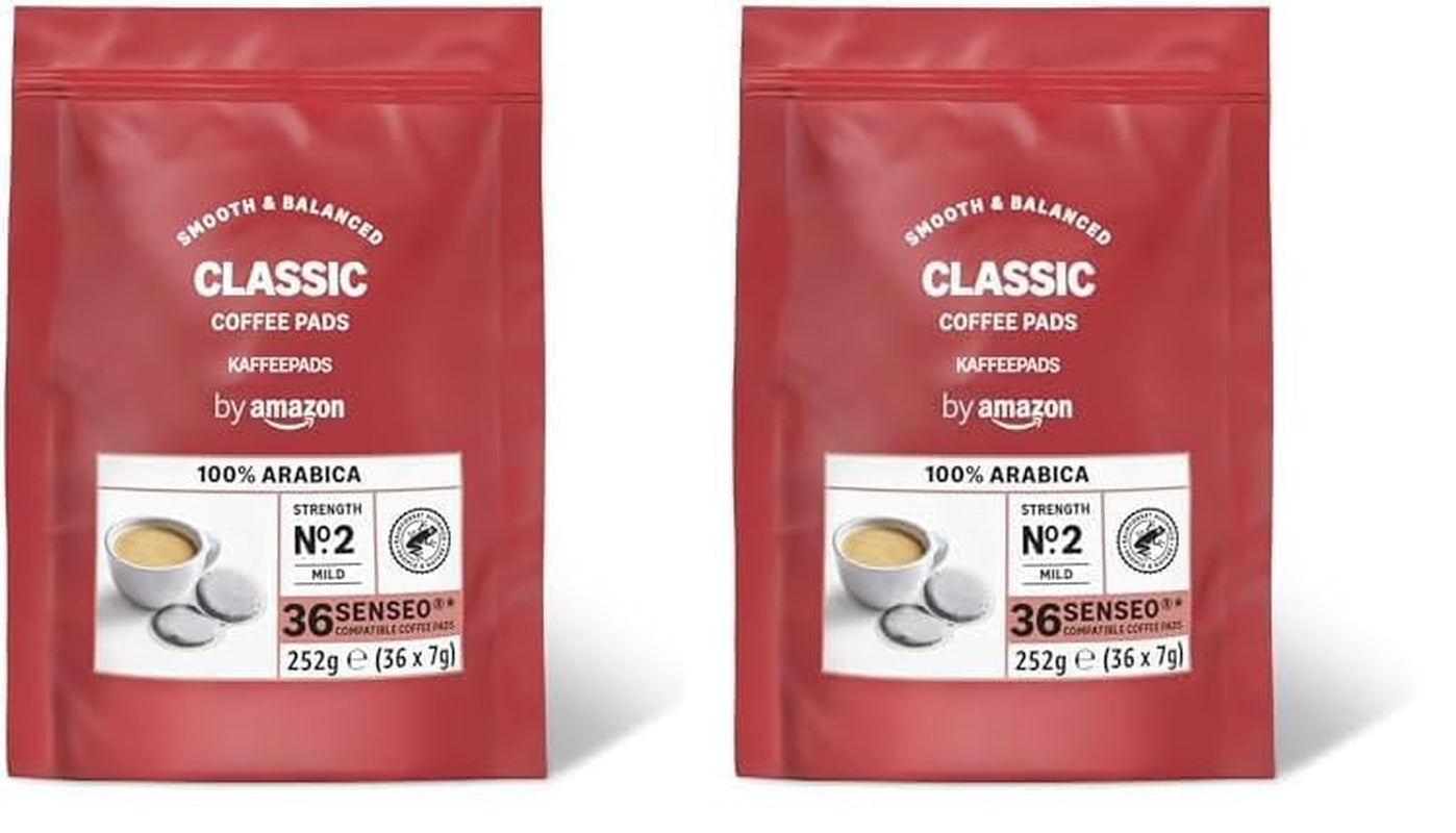 Kaffeepads Classic 100% Arabica, Geeignet für Senseo Maschinen, 36 kusů (1er-Pack) (Backung mit 2)