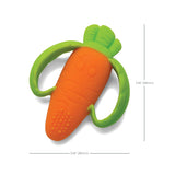 Infantino Lil' Nibbles, texturované silikonové kousátko, kousátko pro miminka bez BPA, měkké, snadno se drží, smyslová stimulace pro kojence, mrkev