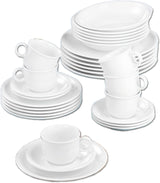 Seltmann Weiden 001.716175 Compact White 30dílná sada jídelního nádobí, bílá/jednoduchá