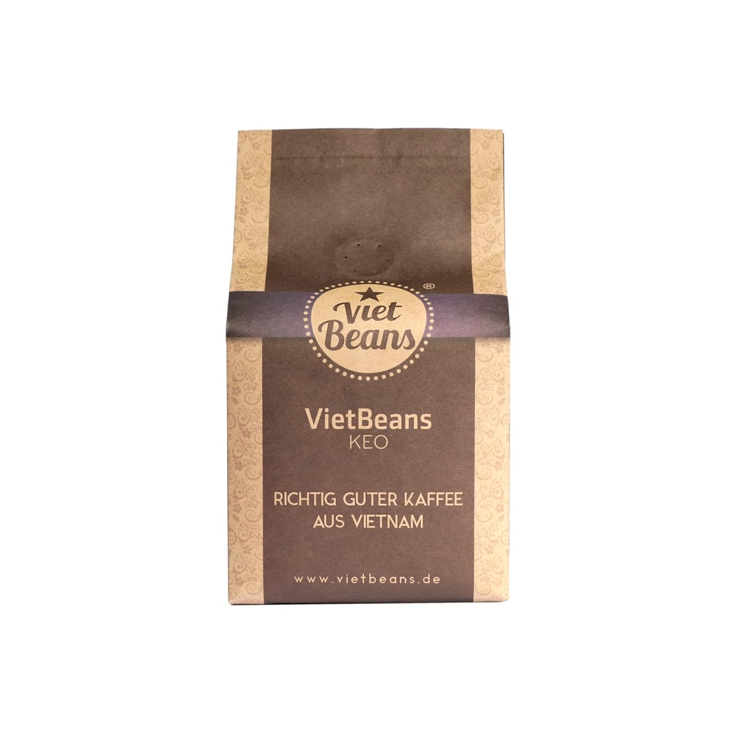 VietBeans KEO - Schokoladiger Kaffee - Ganze Kaffeebohnen - Geröstet na másle, whisky a rumu - Intensive Schoko-Geschmack - Aroma: Čokoláda - 250 g