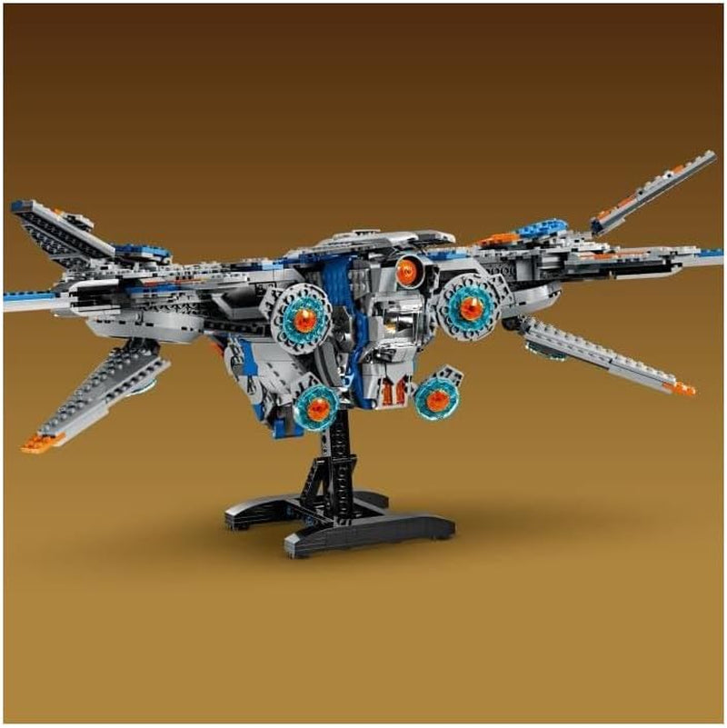 LEGO Marvel Guardians of the Galaxy: Model stavby vesmírné lodi Milano se 4 minifigurkami superhrdinů Avengers Leták pro vesmírná dobrodružství Dárek pro chlapce a dívky 76286 Stavebnice Beuche den LEGO-Store