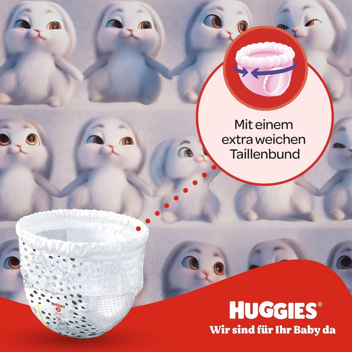Kalhoty Huggies Little Movers Disney, velikost 6, počet 96 (2 x 48), měsíční krabička