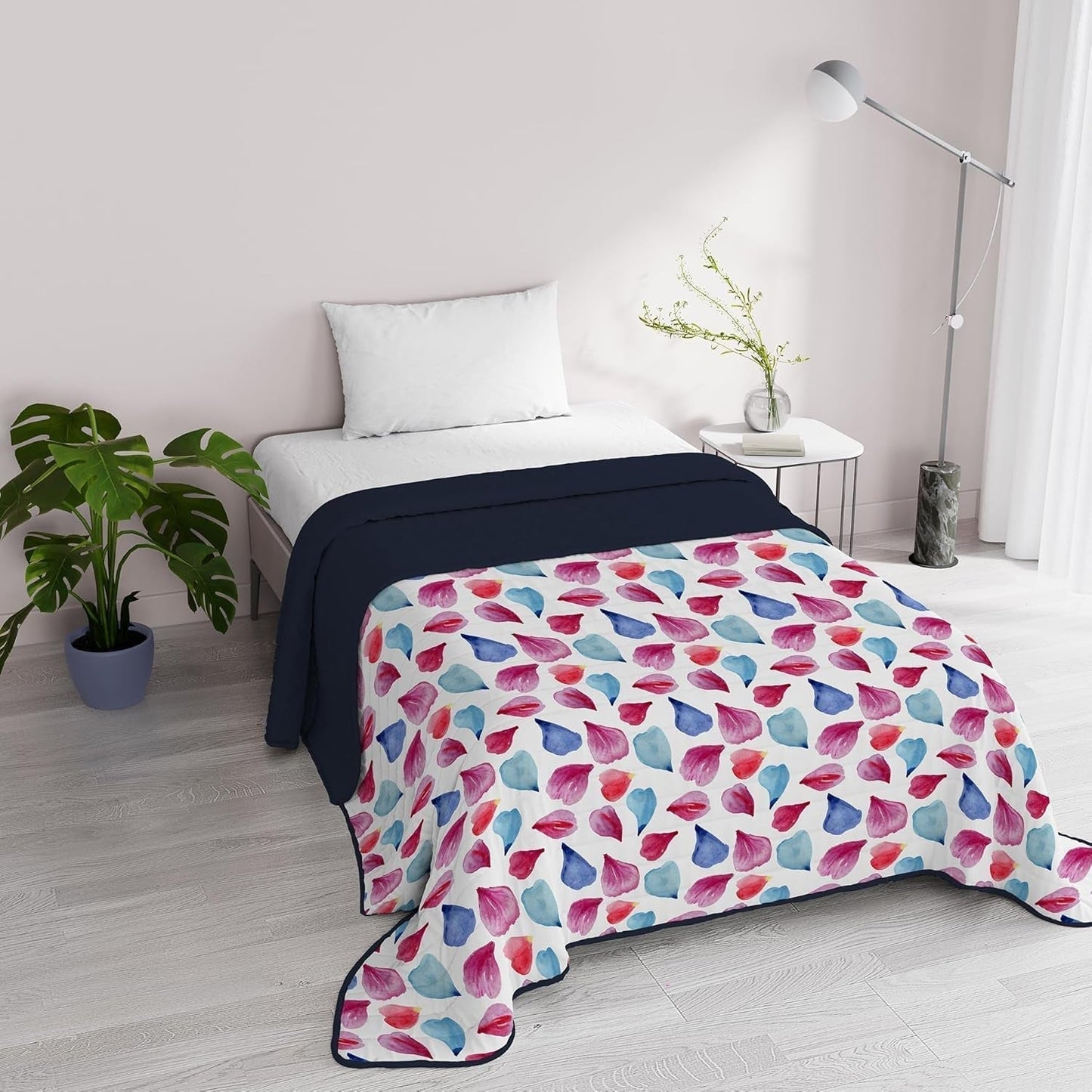 Fantasy italské povlečení z mikrovlákna léto 1,5 lůžka Murrine Quilts & Quilts Naty Shop Flower Petals 1 Posto E Mezzo