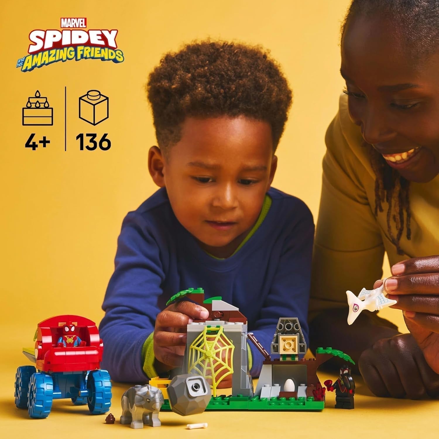 LEGO Marvel Spideyho tým na záchranné misi v Dino Truck Stavebnice autíčka pro superhrdiny Dobrodružná sada pro děti 4+ Spidey a jeho super přátelé 11199 stavebnic Besuche den LEGO-Store