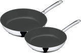 Sada pánví WMF Devil 2 kusy, indukční pánve 24, 28 cm, nerezová ocel Cromargan, keramická povrchová úprava, odolné proti troubě Hrnce a pánve Naty Shop Sada 2 pánví 24 a 28 cm