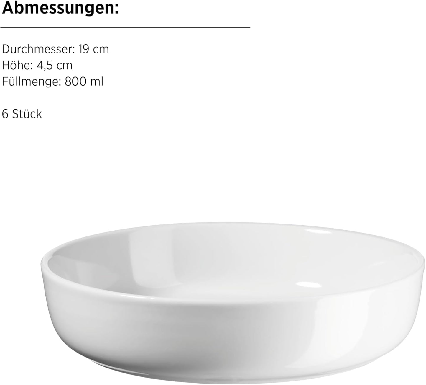 MÄSER, série Navina, sada nádobí pro 6, bílé porcelánové nádobí, nadčasové, porcelán, bílá
