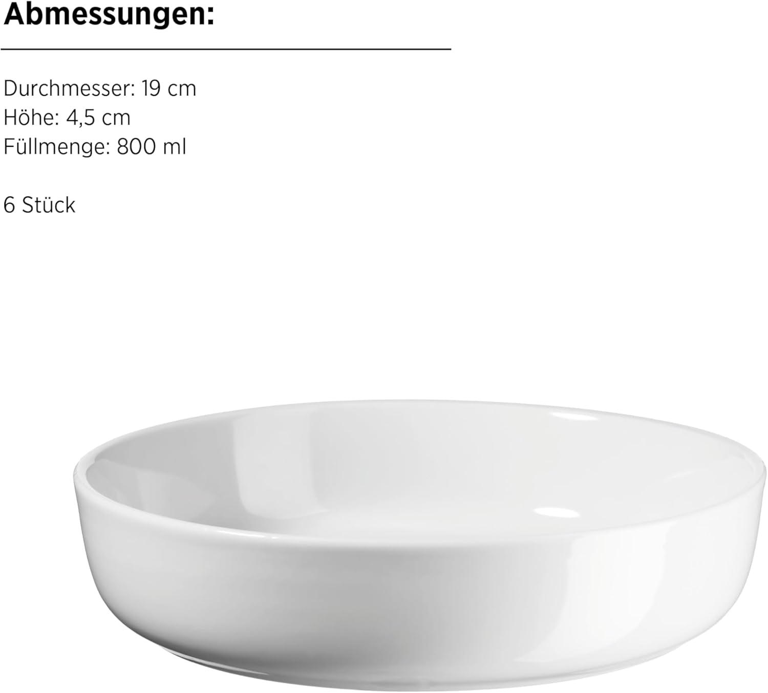 MÄSER, série Navina, sada nádobí pro 6, bílé porcelánové nádobí, nadčasové, porcelán, bílá