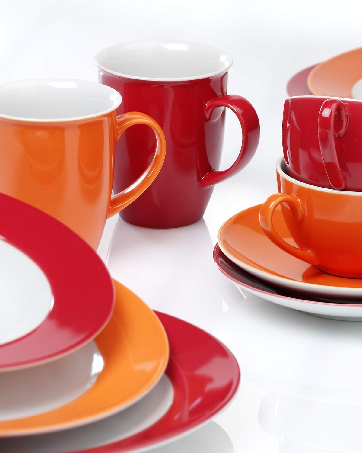 Kávový servis Ritzenhoff & Breker Doppio, 12 kusů, porcelán, červená